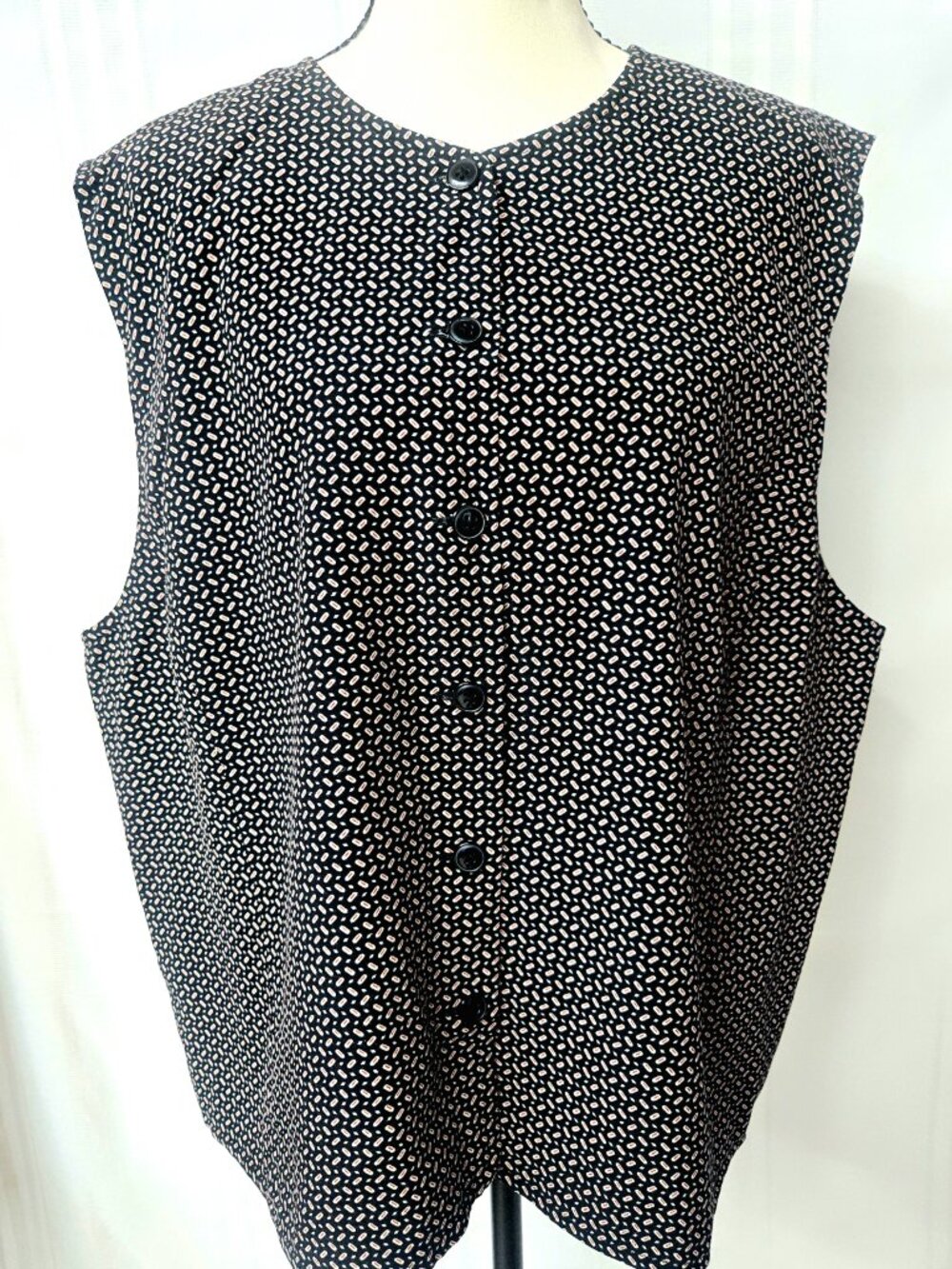 VTG Elisabeth Liz Claiborne Vest Top Size 14 Discontinued Geo Collectible 90s